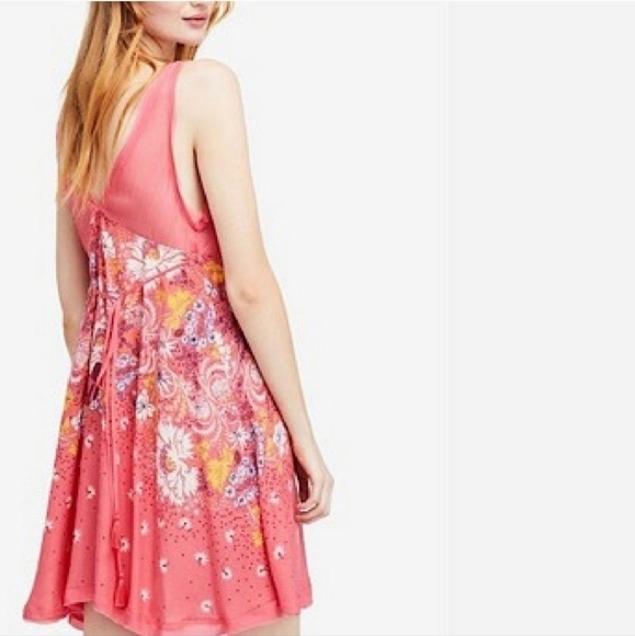 Free People Longwood Printed Slip Dress Fairycore Cottagecore 90's Small - Picture 2 of 5